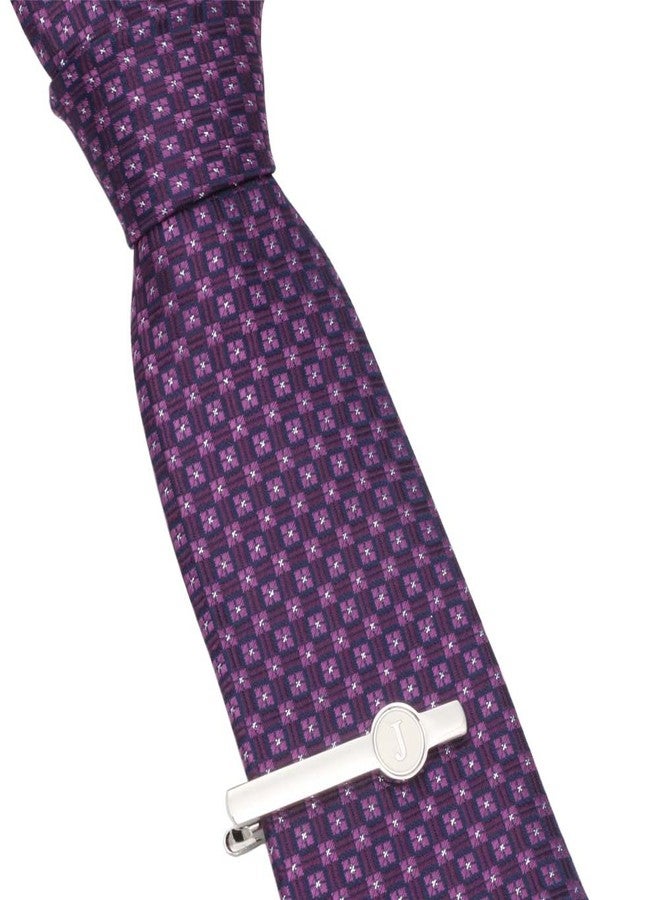 Dannyshi Men Tie Clip 2.1 Inch Silver plated Stainless 26 Letters A-Z + Gift Box (Silver-J) - Image 4